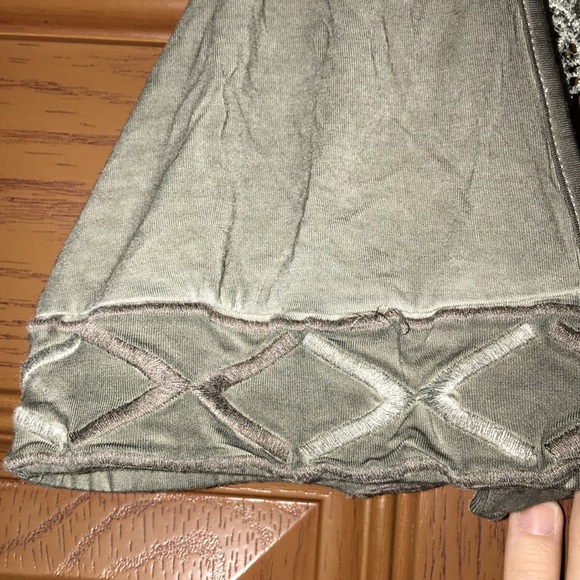 POL Intimates Distressed Green Triangle Bralette With Strappy Lace Back - Picture 6 of 13